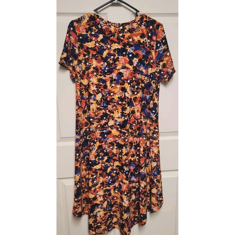 LuLaRoe Carly Multi Color Paisley Dress Size Medium - Picture 5 of 7